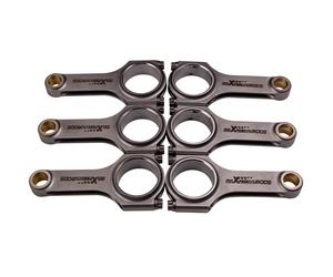 6pcs Forged 4340 EN24 Connecting Rods Bielle for BMW M50 M52 B25 TU 24V 140mm