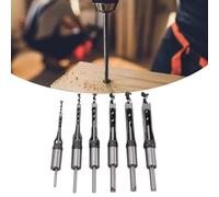 6pcs foro quadrato Mortite Strumenti per trapano a scalpello, per trapano a scalpello HSS Set di trapano a maturità, dimensioni diverse