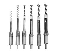 6pcs foro quadrato per trapano a scalpiccio strumento per la lavorazione del legno per mortificazione, scalpello, lavorazione del legno