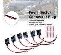 6PCS Fuel Injector Connector Pigtail Plug Wiring Harness Per Ford Per Chevy H7