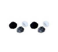 6PCS Furry Windscreen Muff for K1 K9 Lavalier Mic Wireless Collar Clip Microphone Windproof Cover for Outdoor Use