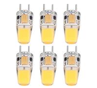 6pcs GY6.35 Lampadine LED, 5W AC DC 12V 500LM Bi Pin Base Lampadine Luce Bianca Calda da 2700K a 3000K, Lampada Alogena COB Silicone Soffitto Lampadina di Ricambio Lampadine Paesaggio per Soggiorno
