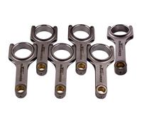 6pcs H-beam Connecting Rods con Rod for Toyota Supra JZA70, Mark II,Crown