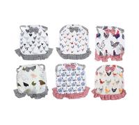 6Pcs Hen Saddle Breathable Full Protection Odorless Wing Back Protector Chicken Apron Saddle for Poultry