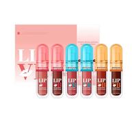 6pcs Hydrating Lip Gloss, Long Lasting Shine, Non-Sticky Texture, Lightweight Formula, Smooth Application, Travel-Ready Set, Everyday Makeup, Date Night Look, Compact Size