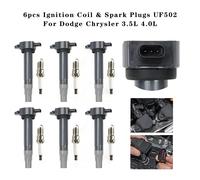 6pcs Ignition Coil & Spark Plugs UF502 Per Dodge Chrysler 3.5L 4.0L S1