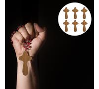 6pcs in legno croce ornamenti tascabile tenendo le croci religiose regali