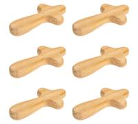 6pcs in legno croce ornamenti tascabile tenendo le croci religiose regali