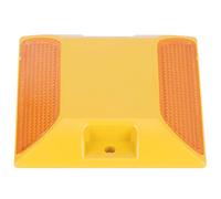 6PCS Indicatori di Pavimentazione Gialli Borchie Stradali Riflettenti Riflettori Stradali in Plastica Durevoli per Piste Ciclabili, 15 Once