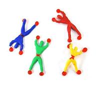 6Pcs Jouet Window Crawler/Wall Walker Sticky Wall Walkers, Sticky Uomini, Escalade Homme Style Education Jouets pour Enfants Bébé con Couleur aléatoire Nice