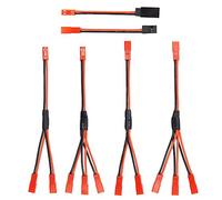 6PCS JST Plug Splitter JST maschio femmina Y cavo JST Y adattatore parallelo cablaggio JST a JR adattatore per Traxxas TRX-4 RC auto cingolata camion ventola di raffreddamento motore batteria ESC