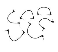 6pcs kit cavo per pedale per chitarra di chitarra di grado di trasporto senza rumore trasmissione in rame senza slip -slip materiale in PVC durevole per i chitarristi elettrici