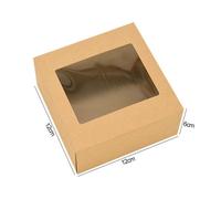 6pcs Kraft Carta Fai da Te Regalo Scatola Con Finestra Per Matrimonio Compleanno