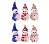 6pcs LED Pupazzo di Neve Figurine Display Ornamento Con Illuminazione Colorata Per Migliorare Spiriti Vacanze In Qualsiasi Ambiente