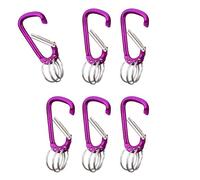 6pcs Leggero Durevole Moschettone Campeggio Esterna Zaini Moschettone Per Escursioni E Zaini Alpinismo Zaini
