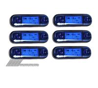 6pcs Luci di posizione laterali per auto blu, 3 LED, 12V-24V, indicatori di direzione, IP65, impermeabili, luci di posizione anteriori e posteriori, luci di posizione per camion, camper, roulotte