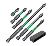 6Pcs Magnetic Cross Screwdriver Bits - S2 Alloy Drill Bit Set