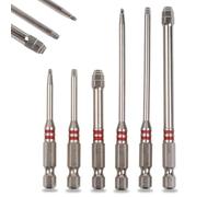 6PCS Magnetic Hex Nut Driver Bit Set, Pagoda-Shaped Anti Slip Socket Design 1.5-6mm Multi Size Impact Tough Alloy Steel Drill Attachment for Electric Screwdrivers and Repair Tasks