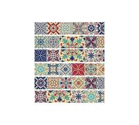 6Pcs Mandala Pattern Tile Floor Stair Stickers Bathroom Kitchen Decoration Mural