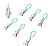 6Pcs Metallo Acciaio Piccolo Tè Asciugamano Appeso Clip di Ricambio Asciugamani Antiruggine Supporti Antivento Bagno Morsetto Esterna Morsetti in Metallo