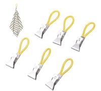 6Pcs Metallo Acciaio Piccolo Tè Asciugamano Appeso Clip di Ricambio Asciugamani Antiruggine Supporti Antivento Bagno Morsetto Esterna Morsetti in Metallo