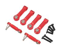 6pcs metallo fisso a schiera superiore del braccio compatibile con modelli di auto di controllo remoto 284131 284161 284010 K989 K969 Parti di sostituzione(Red)