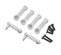 6pcs metallo fisso a schiera superiore del braccio compatibile con modelli di auto di controllo remoto 284131 284161 284010 K989 K969 Parti di sostituzione(Silver)
