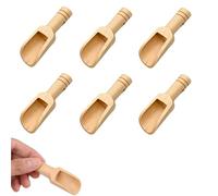6pcs Mini Cucchiaio di Legno Sale, Cucchiaio di Sale da Bagno per Farina, Scoops, Utensili da Cucina, Cucchiaio Piccolo in Legno Sale, Zucchero e caffè, Cucchiaino di latte in Polvere
