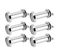 6PCS Mirilla de Puerta Mirilla Gran Angular de 220 Grados Mirilla de Seguridad Aadjustable antirrobo con Cubierta Trasera para casa Apartamento Aleación de Zinc Plata