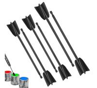 6Pcs Miscelatore Epossidico per Resina Miscelatori per Resina Epossidica per Pittura Agitatori di Vernice Riutilizzabili per Trapano da 1/4 per Miscelazione (Nero)