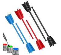6Pcs Miscelatore Epossidico per Resina Miscelatori per Resina Epossidica per Pittura Agitatori di Vernice Riutilizzabili per Trapano da 1/4 per Miscelazione (Nero+Rosso+Blu)