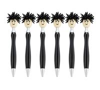 6pcs Mop Head Ballpoint Penna Da 1 0 Mm Cartoletta A Base Palla A Scomparsa Scrittura Per La Scuola Ufficio Hotel