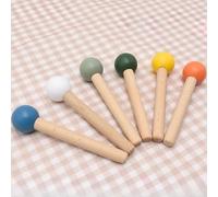 6pcs Multicolore Legno Bastoncini per Pegboard Accessorio 15mm Foro da Parete