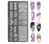6pcs Nails Stamping Piatti Per Punte Artificiali Professionali E Foglia Disegni Decorazione Manicure Accesories Metallo Timbri