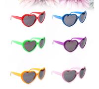6pcs occhiali da sole a forma di cuore di moda creativo di partito