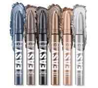 6PCS Ombretto in stick, set di penne per ombretti multi-colore, set di trucco per occhi impermeabile e durevole, penna di contorno tono naturale e lucido, il miglior regalo per le donne (E)