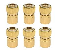 6pcs ottone giardino prato 5/8 "tubo dell'acqua raccordo raccordi rapidi