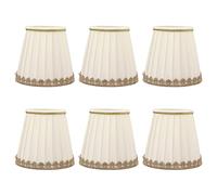 6pcs paralume in tessuto, 9x14x13cm Vintage Vantaggio Morsetto sul paralume Light Light Plampshade per lampada da pavimento in luce da tavolo Walllamp