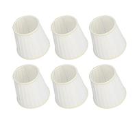 6pcs piccolo paralume, clip E14 su tessuto paralamode, clip lampadario bianco pieghettato sul set di lampadario in lampadina, sostituzione della luce della parete di candele per