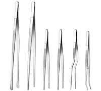 6Pcs Pinzette Tenaglie Kit Acciaio Inox Cibo Pinzette Con Precisione
