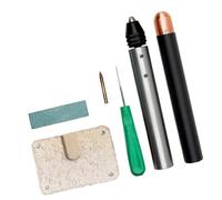 6PCS Professionale Pietra Knapping Strumento Rame Acciaio Inox per Hobbyists Crafting Impugnatura Ergonomica Intaglio Heavy Duty Principiante Lavoro Set