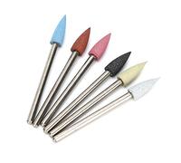 6pcs Punte da Trapano per Unghie Manicure, Set di Punte da Fresa per Unghie in Lega e Silicone per Manicure, Pedicure, Nail Drill Bits Set per Manicure(Punta in silicone) (Insieme 13)