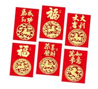 6PCS Red Envelopes with Horse Graphics Chinese New Year Money Holder Birthday Party Gift Bags for Kids Adults Chinese New Year Money Holder Envelopes