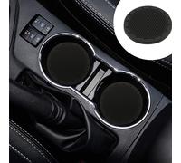6Pcs Reusable Black PVC Car Cup Coasters Non Slip Drink Coasters Set