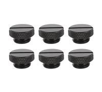 6Pcs Reusable Brass Water Stop Caps for Pc Water Cooling System Black