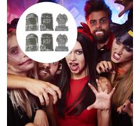 6Pcs Reusable Foam Halloween Tombstone Props Graveyard Scene Decoration Colors