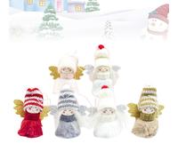 6Pcs Reusable Plush Angel Christmas Tree Decorations Christmas Hanging Pendants