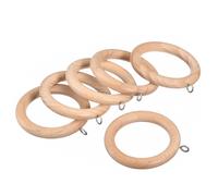 6Pcs Ring in Legno per Tende,ring in Legno per Tende da 2,75 Pollici,Naturale