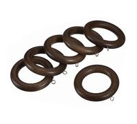 6Pcs Ring in Legno per Tende,Ring in Legno per Tende da 2,75 Pollici,Noce