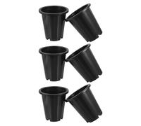 6pcs rotondi di plastica Piantare contenitori di plastica Piante Vasi di fiori